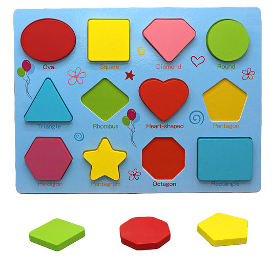3D Shapes Cognition Wooden Board
