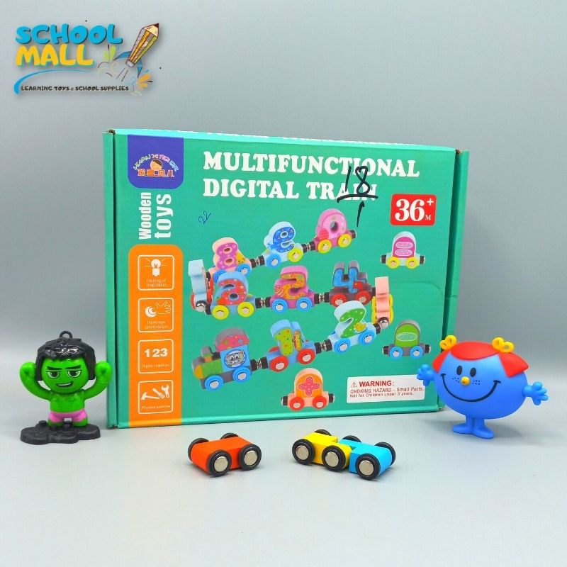 Magnetic Wooden numbers train