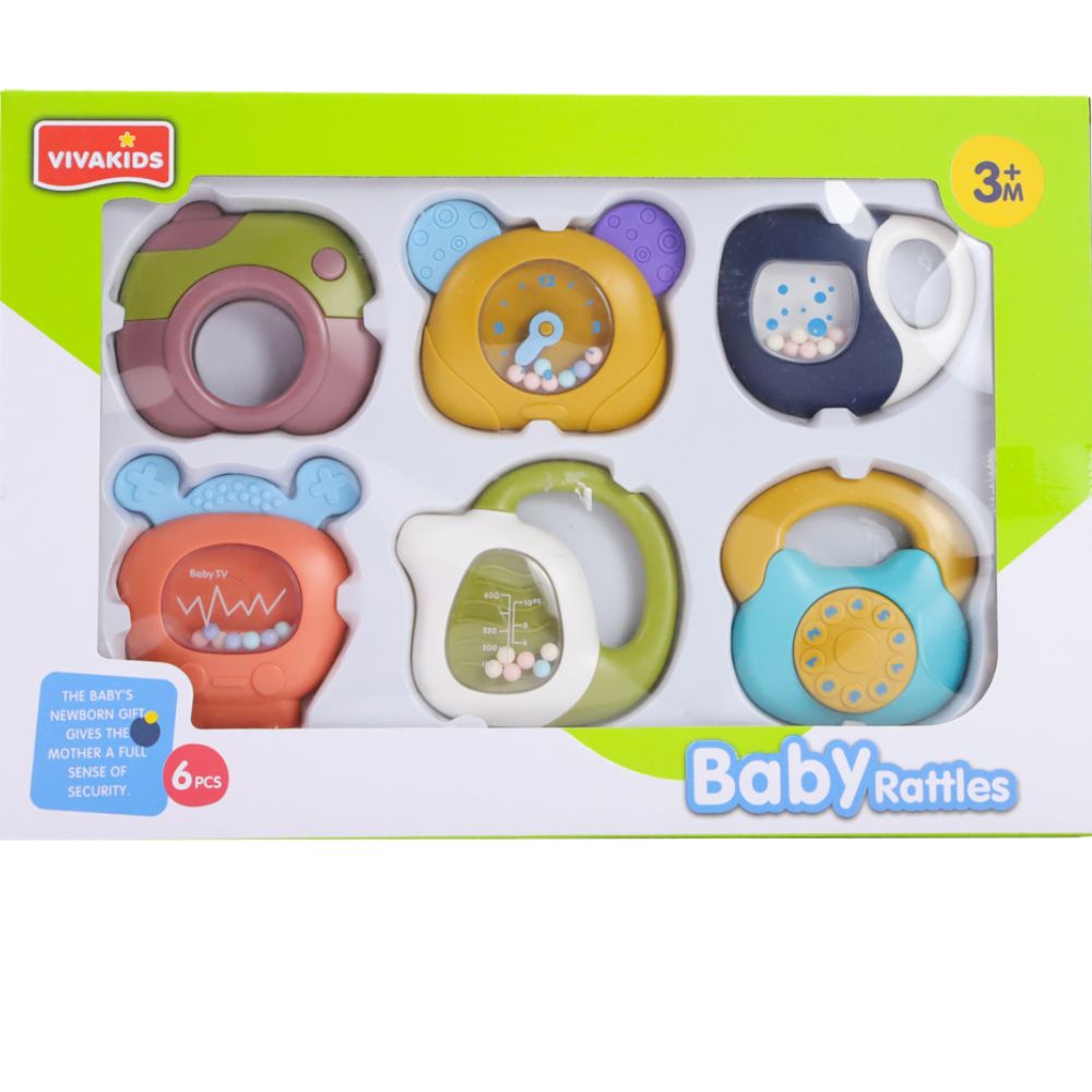 6 PCs Baby Rattles