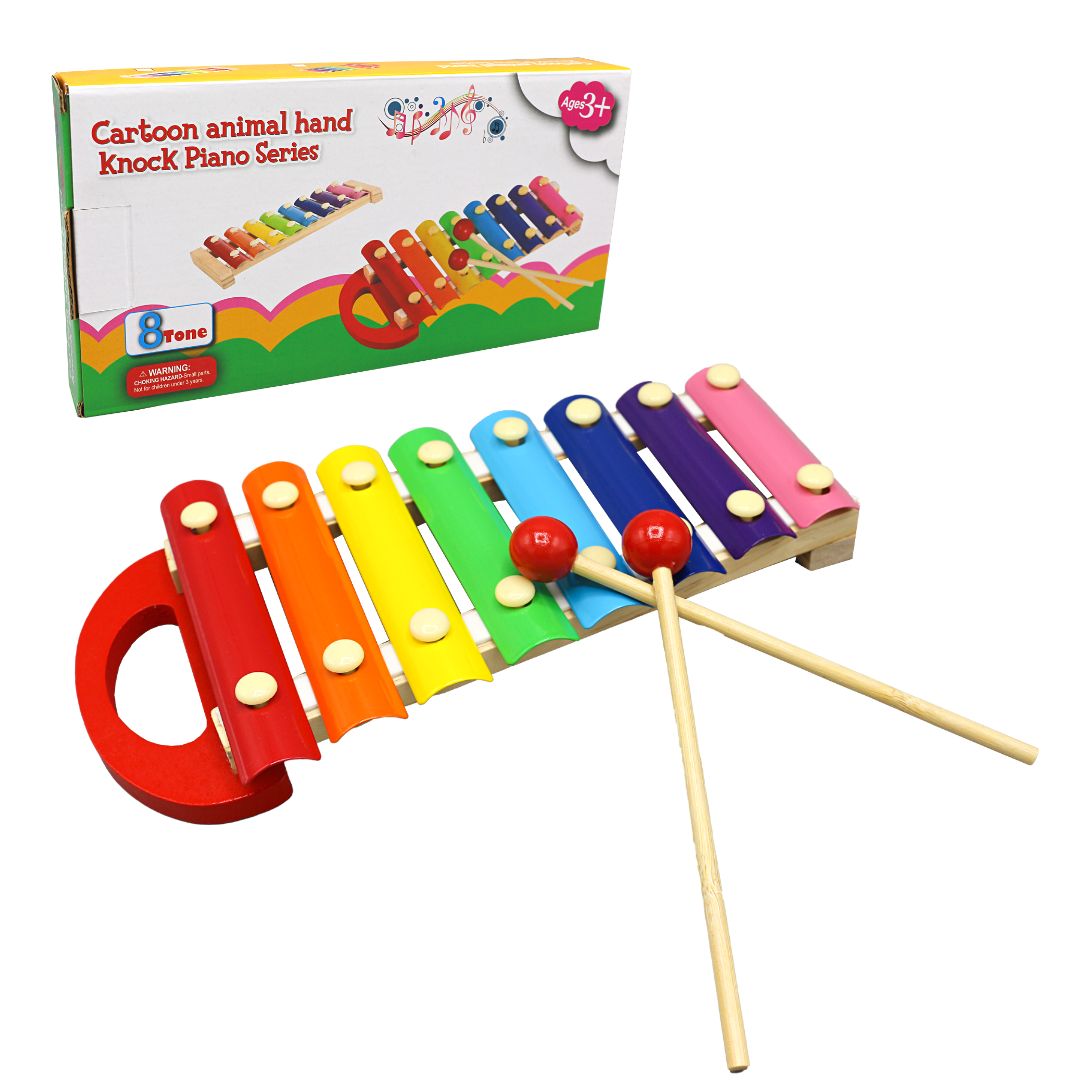 Wooden Xylophone-Cartoon Animal Hand Knock(8 Tone)