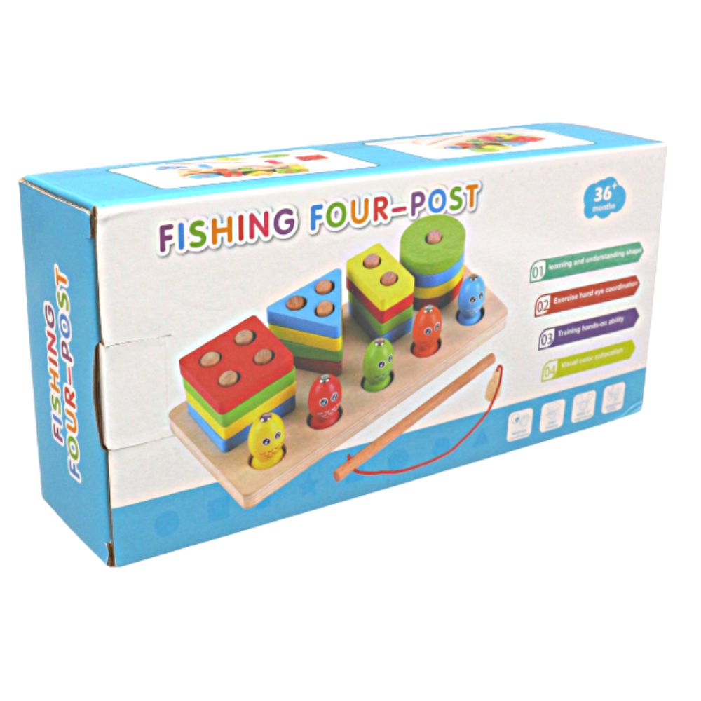 Fishing Four-Post Wooden Toy