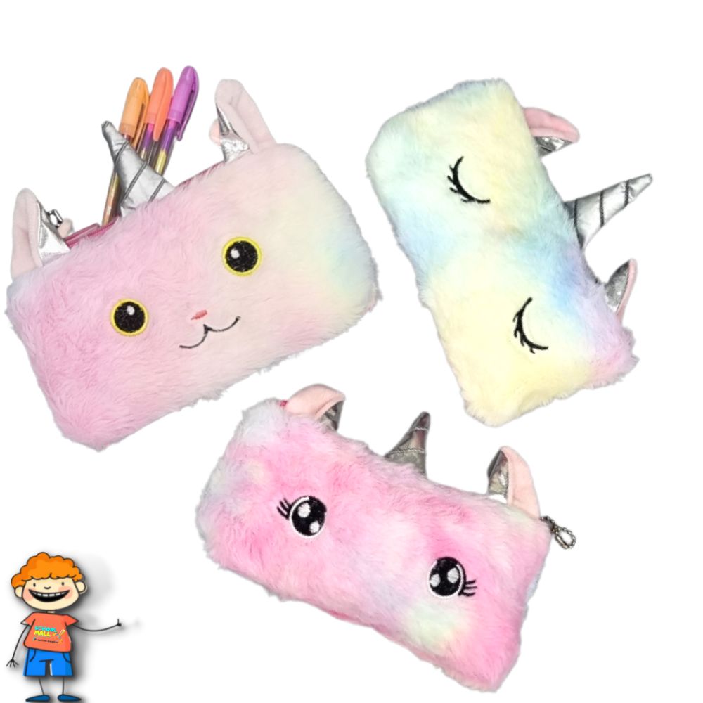 Unicorn fur Rainbow colors Pouch