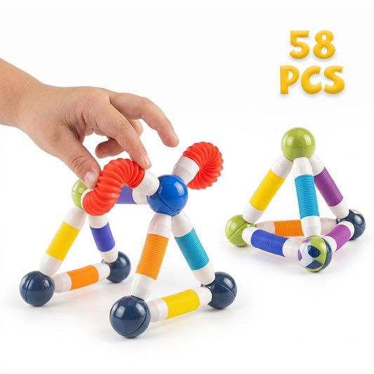 Stretchable Pop Tube Magnetic Sticks 58 Pcs
