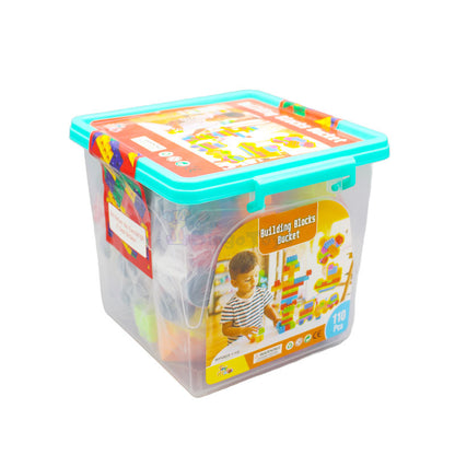 110 Pcs Building Blocks with Bucket