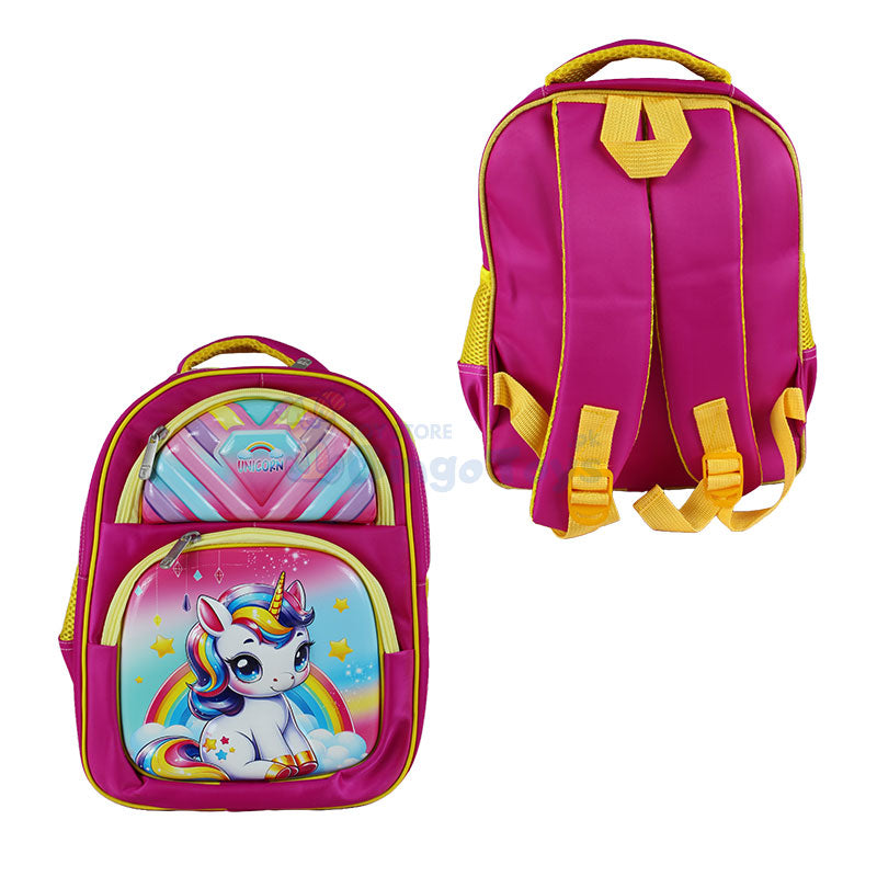 Unicorn Embossed School Bag 14 inch (1761)