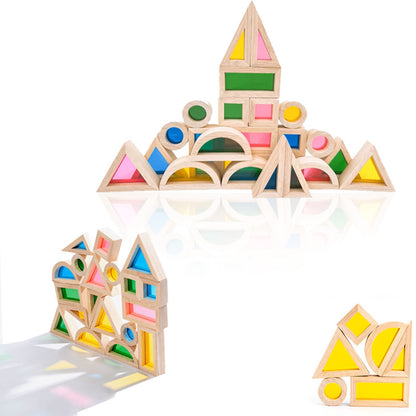 Wooden Acrylic Rainbow Blocks