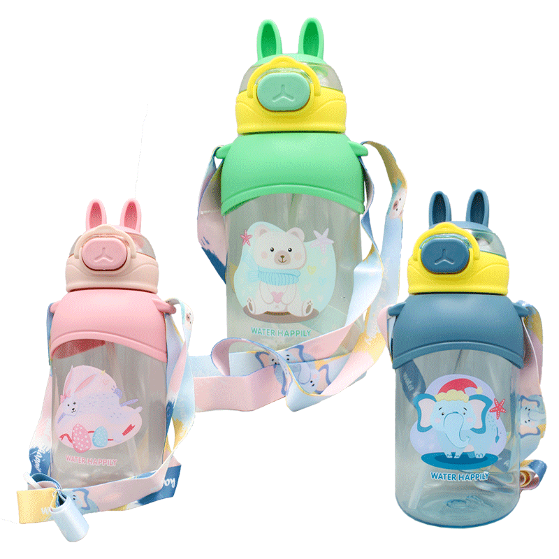 Trendy cartoon water bottle 650ml