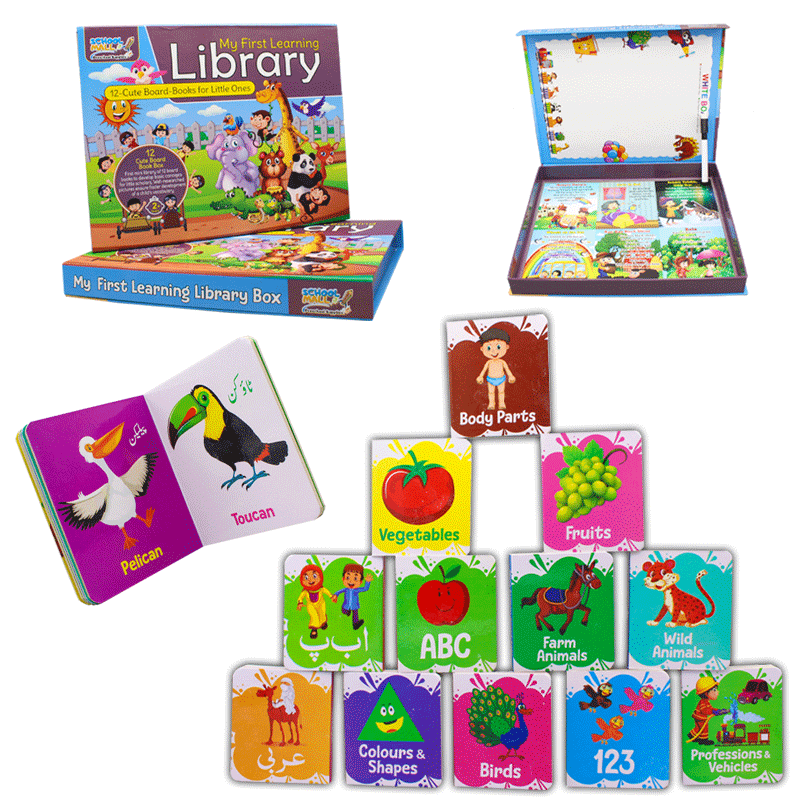 Little Learning Box My First Learning Library Box 12 Cute Books – Bingo Toys