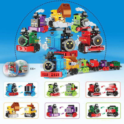 2 in 1 Creator Train Building Blocks Egg