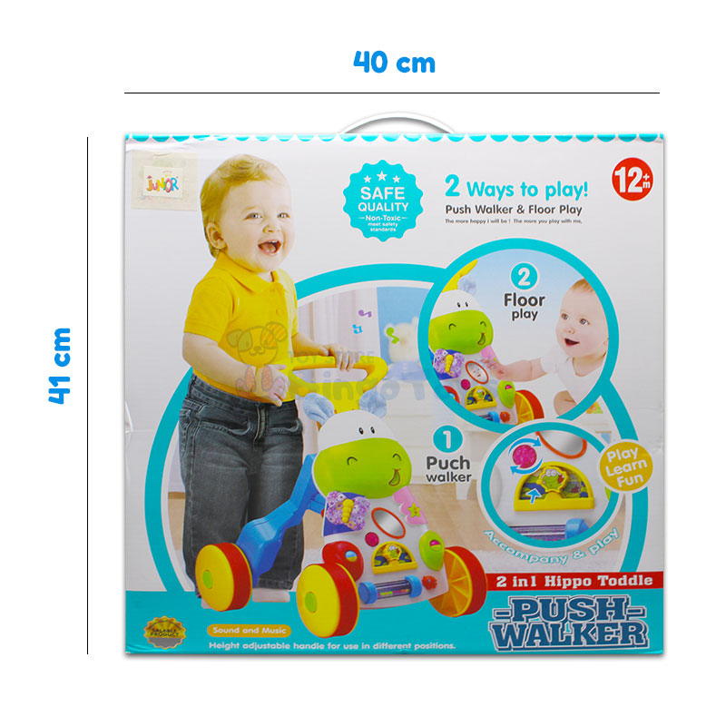 2 in 1 Hippo Toddle Push Walker