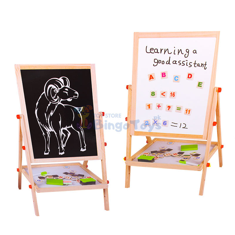 2 in 1 Wooden Easel Black & White Board (1519)