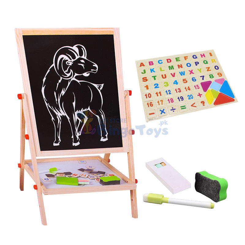 2 in 1 Wooden Easel Black & White Board (1519)