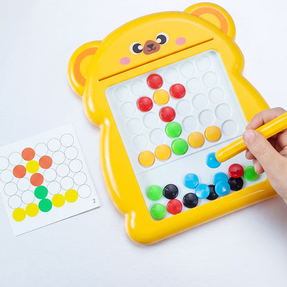 Cute Cartoon Magnetic Drawing Puzzle Board with Cards