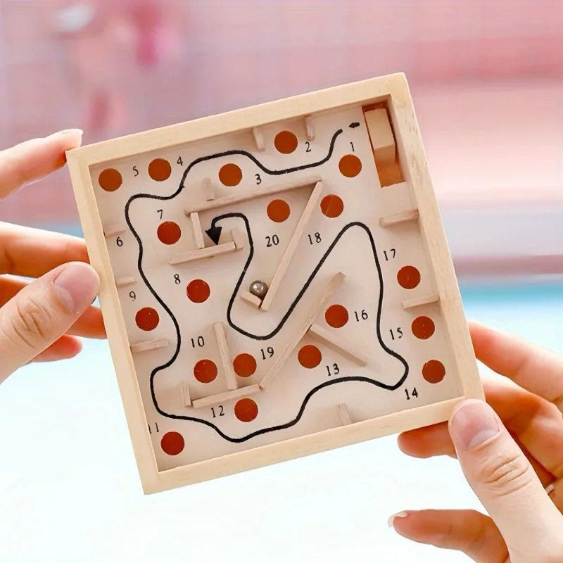 Wooden Mini Labyrinth Ball Maze Game