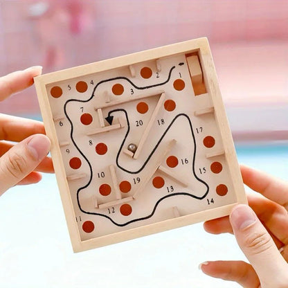 Wooden Mini Labyrinth Ball Maze Game