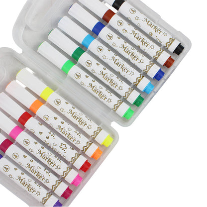 Bright-Coloured Washable Marker 12 Pcs #2079