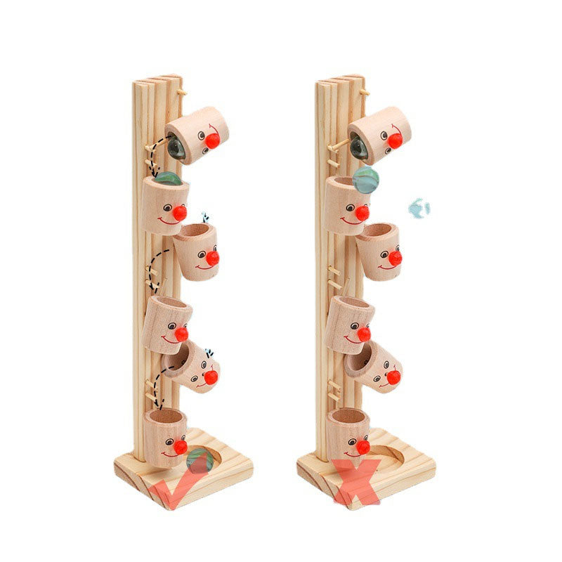 Wooden Clown Ball Table Game