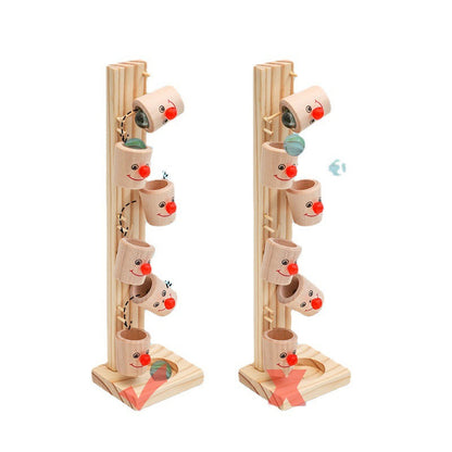 Wooden Clown Ball Table Game