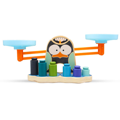 Wooden Penguin Balance Game