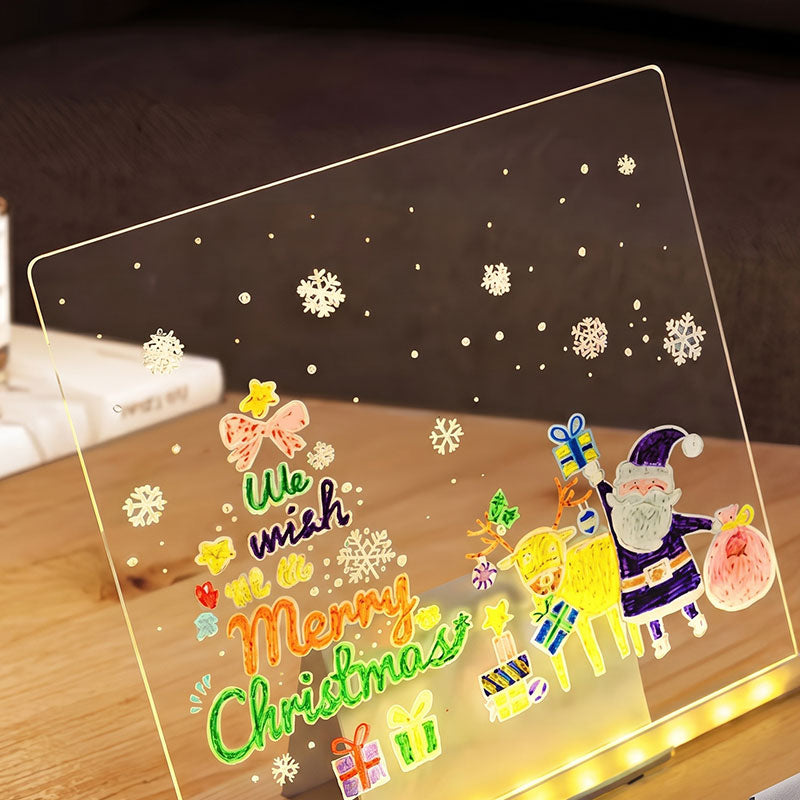 DIY Handwriting Doodles Notes Acrylic Luminescent Lamp