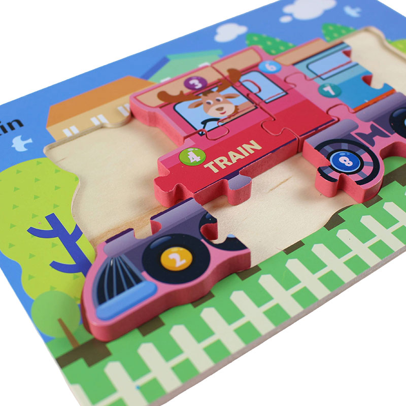 3D Number Jigsaw Puzzle Wooden Board #1992