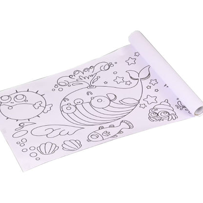 Doodling Picture 3 Meter Long Paper Roll for Children's