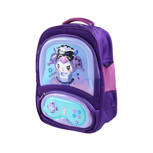 3D Embossed Kuromi Trendy School Bag 16 inch #3290