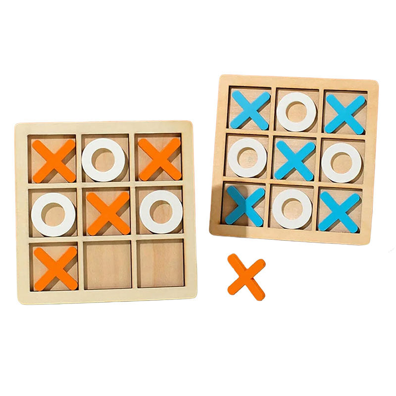 Wooden Tic Tac Toe Board Game #00751