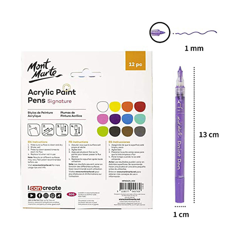 12 PCS Acrylic Paint Pens