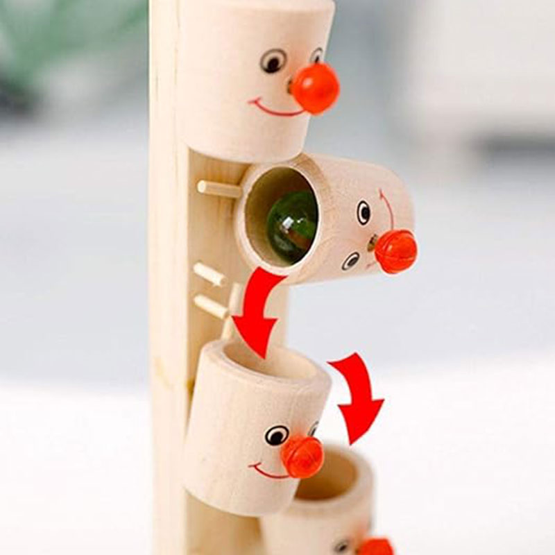 Wooden Clown Ball Table Game