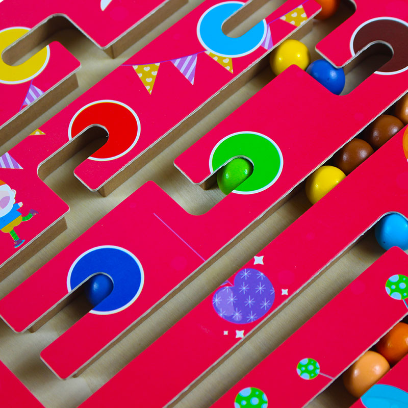 Matching Color Beads Game Wooden