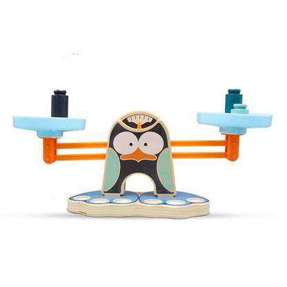 Wooden Penguin Balance Game