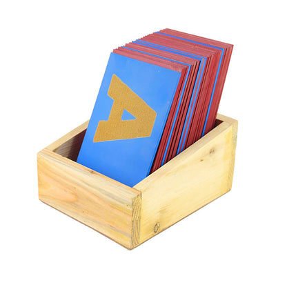 Montessori Capital Alphabet Sandpaper Letters with Boxes