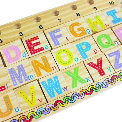 English Logarithmic Puzzle Board Wooden