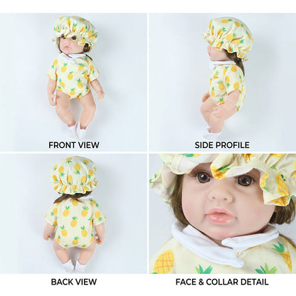 Pineapple Outfit Baby Doll with Matching Hat