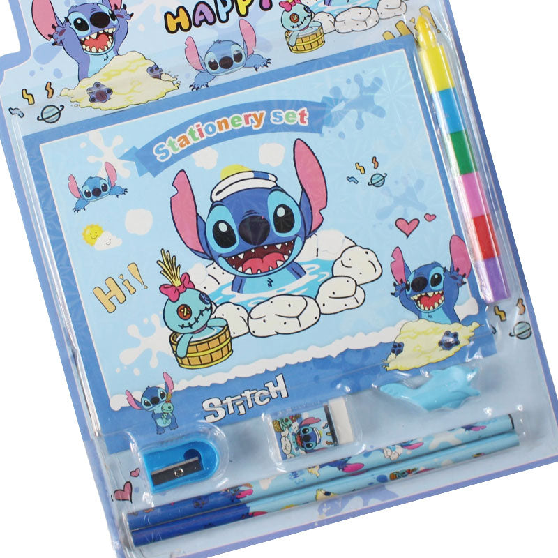 7 in 1 Happy Cartoon Stationery Set with Coloring Book