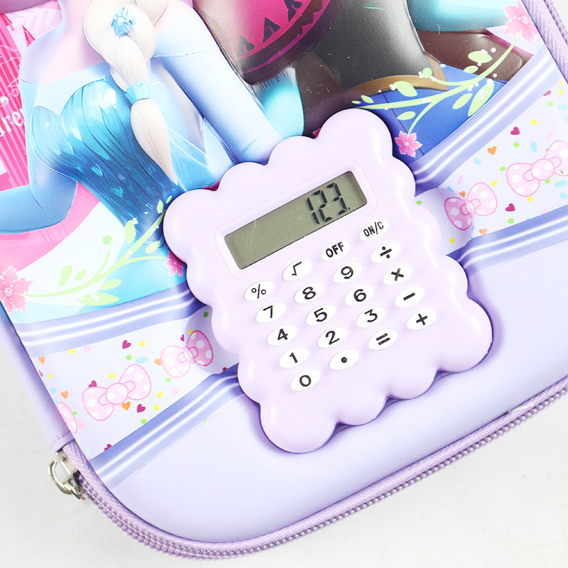 3d Embossed Pouch with Calculator for Girls #1989