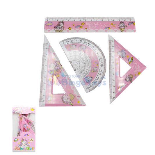 4 Pcs Unicorn Ruler Set