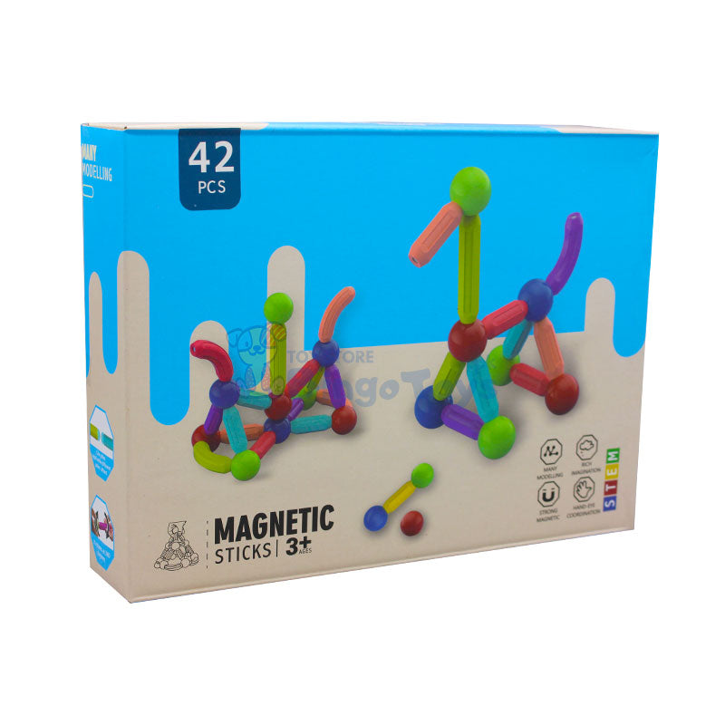 42 Pcs DIY Magnetic Sticks Blocks