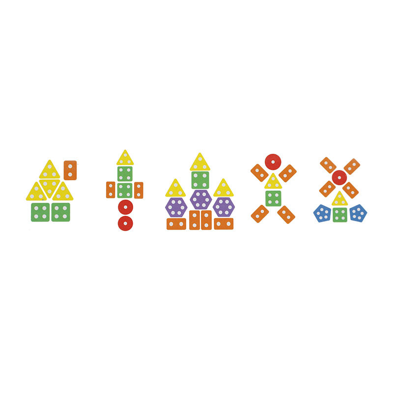 Wooden 6 Sets of Shape Matching Blocks