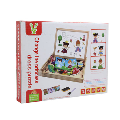 Change the Princess Dress Wooden Puzzle Board