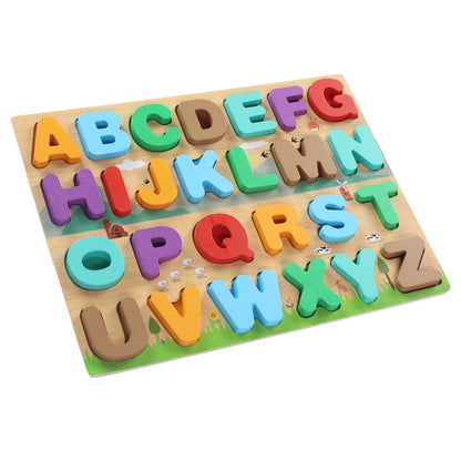 3D Wooden Alphabet Learning Puzzle Board #2083