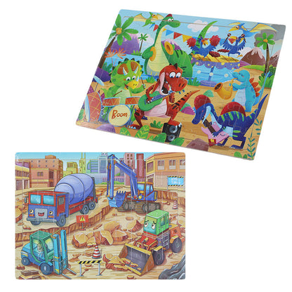 60 Pcs Kids Discovery Puzzle Board Wooden #2066