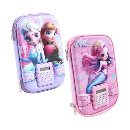 3d Embossed Pouch with Calculator for Girls #1989