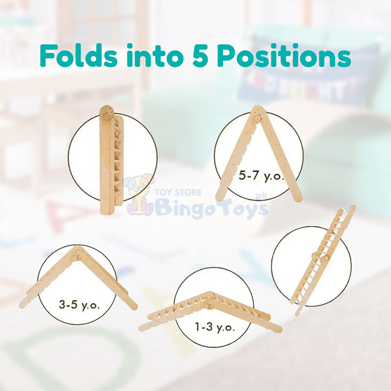 Montessori Wooden climbing Frame set 4 in 1