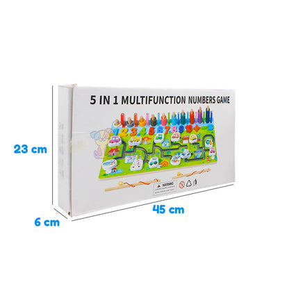 5 in 1 Multifunction Number Game Board