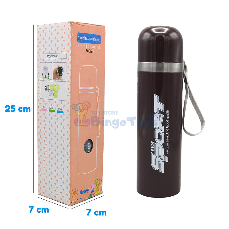 500ml Sport Black Stainless Steel Bottle