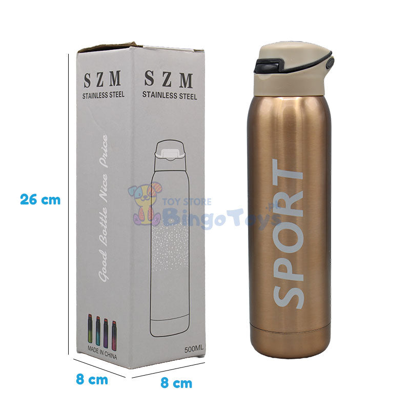 500ml Brown Sport Hot & Cold Bottle