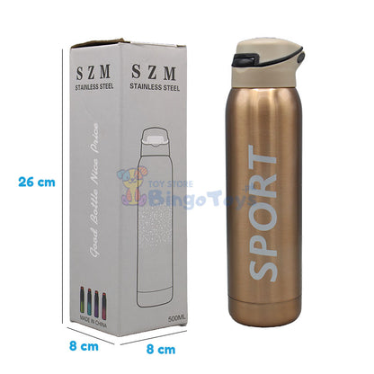 500ml Brown Sport Hot & Cold Bottle