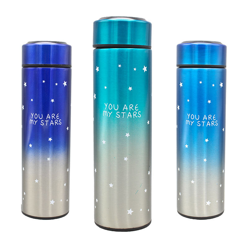 500ml Gradient Star Hot & Cold Water Bottle with Temperature Display